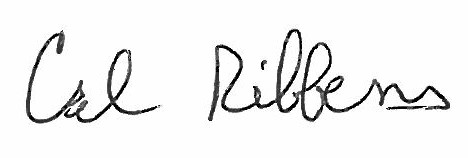 Signature of Cal Ribbens